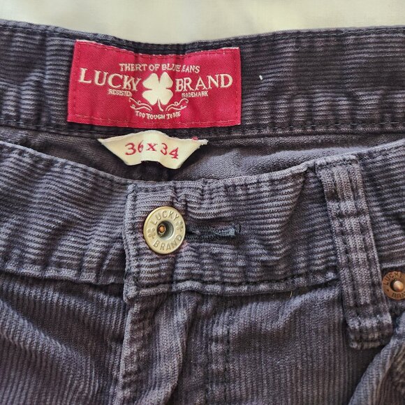 Mens Lucky Brand dark gray corduroys 36 waist - Picture 2 of 4